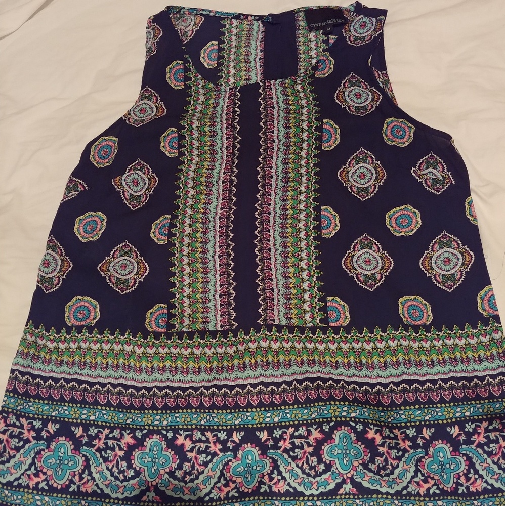 button back Tank Cynthia Rowley M